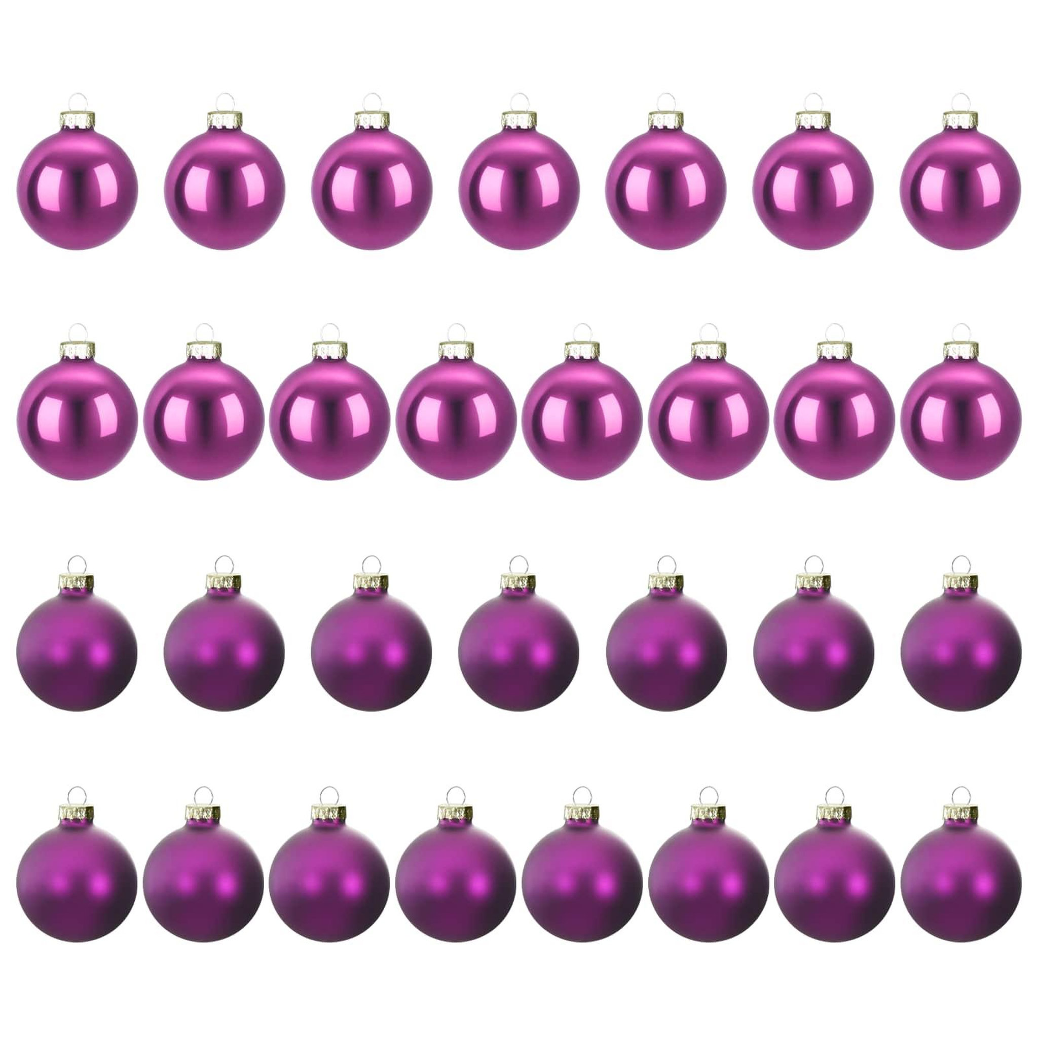 VIDAXL Ensemble de boules de Noël 30 pc Lilas 6 cm Polystyrene