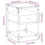 Voir la diapositive 6 : VIDAXL Tables de chevet 2 pcs chene sonoma 40x40x55 cm bois ingenierie
