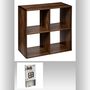 Voir la diapositive 2 : ATMOSPHERA Etagère 4 Cases Mix type Indus - P. 32 cm x H. 67,5 cm - Marron