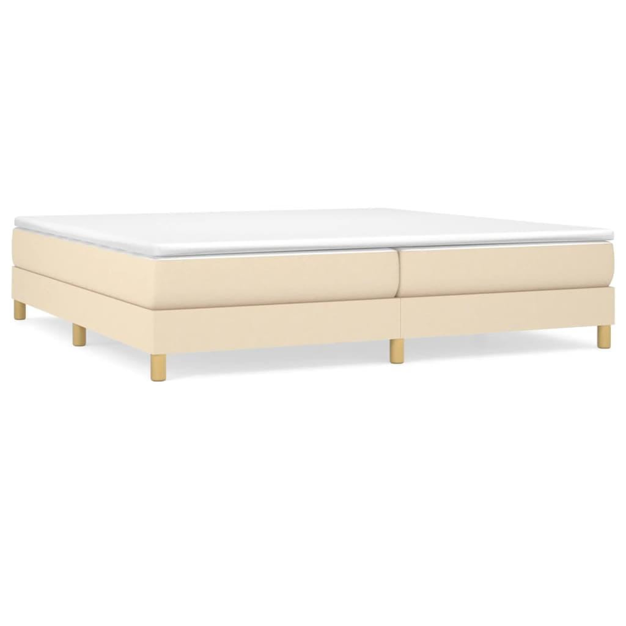 Voir la diapositive 2 : VIDAXL Cadre de lit sans matelas creme 200x200 cm tissu