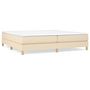 Voir la diapositive 2 : VIDAXL Cadre de lit sans matelas creme 200x200 cm tissu