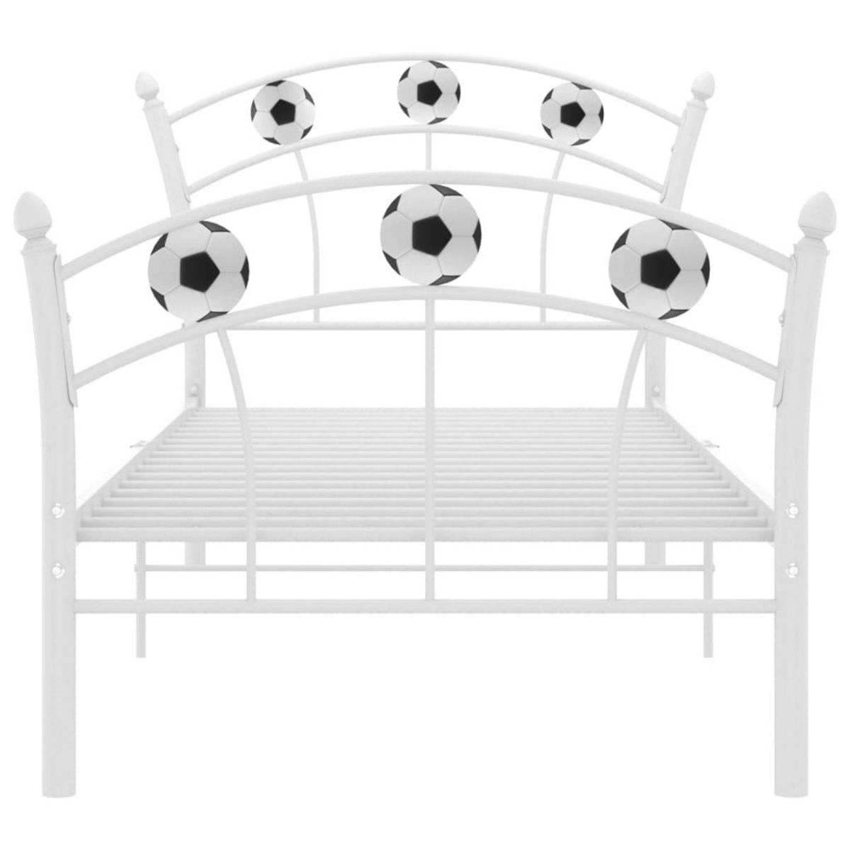 VIDAXL Cadre de lit sans matelas blanc metal 90x200 cm