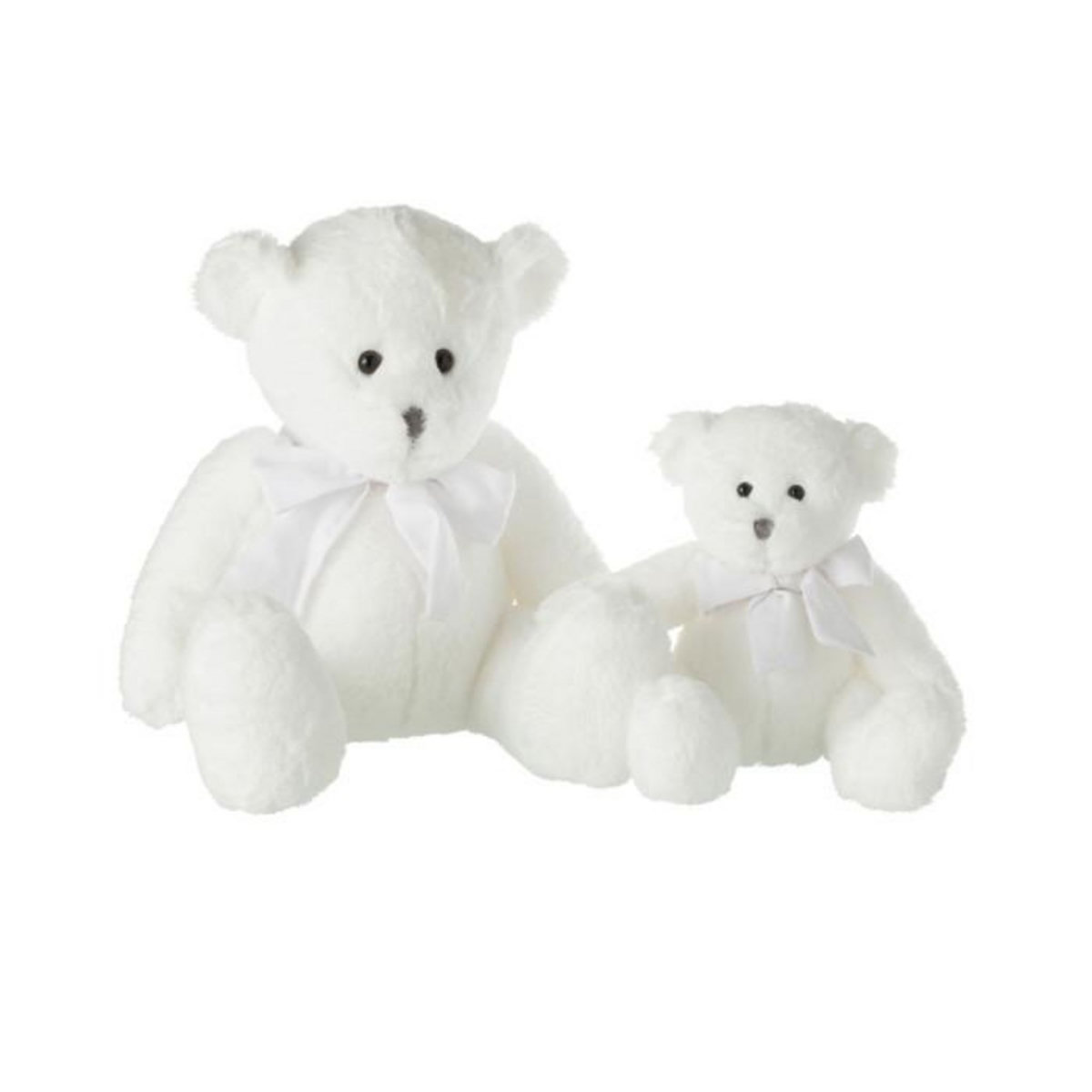 Paris Prix Peluche Enfant  Ourson Nœud  34cm Blanc