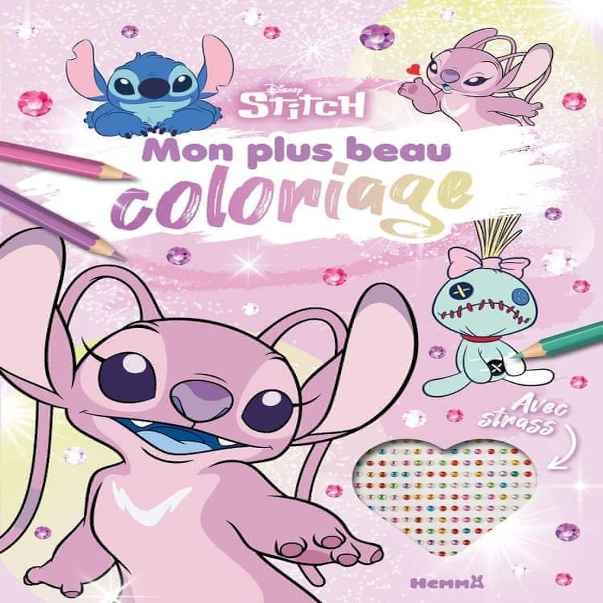 MON PLUS BEAU COLORIAGE STITCH (ANGEL). AVEC STRASS, Disney
