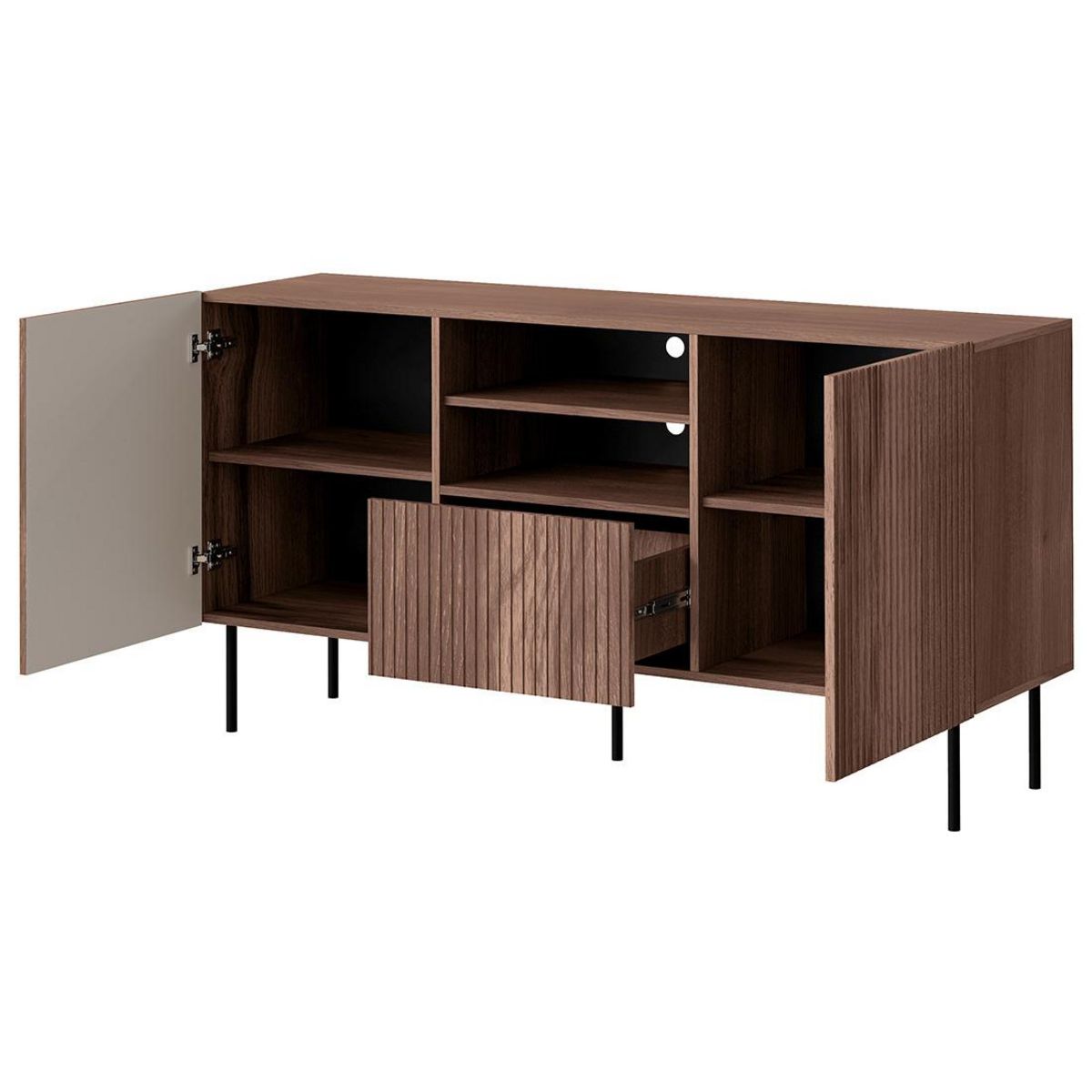 BEST MOBILIER Franco - buffet bas - effet bois - 150 cm