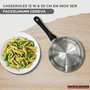 Voir la diapositive 2 : Fackelmann Set 3 casseroles 12 16 et 20 cm en inox et 6 ustensiles inox Fackelmann Geneva