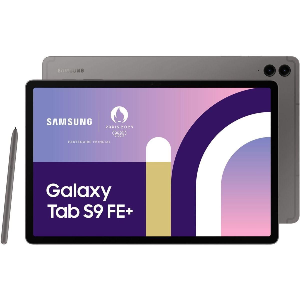 Samsung Tablette Android Galaxy Tab S9FE+ 12.4 5G 256Go Gris