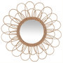 Voir la diapositive 1 : ATMOSPHERA Miroir en rotin fleur D 56 cm