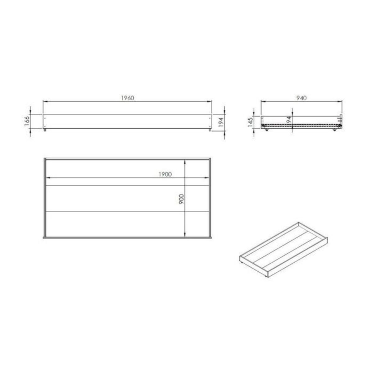 Paris Prix Pack - Lit Superposé Enfant & Tiroir  Pino  Blanc