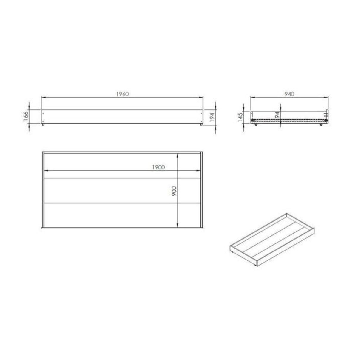 Paris Prix Pack - Lit Superposé Enfant & Tiroir  Pino  Blanc