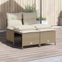 Voir la diapositive 1 : VIDAXL Salon de jardin avec coussins 4 pcs beige resine tressee