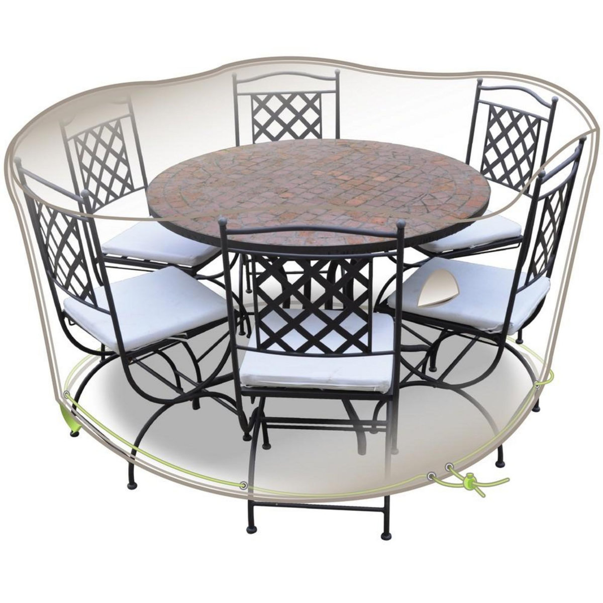Jardiline Housse de table et chaises ronde - cls04