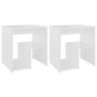 Voir la diapositive 2 : VIDAXL Tables de chevet 2 pcs blanc 40x30x40 cm bois d'ingenierie