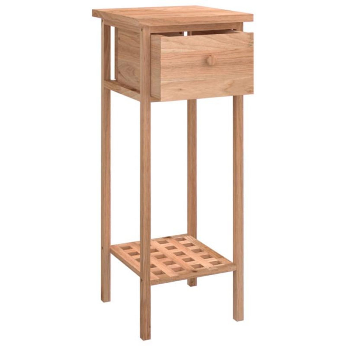 VIDAXL Table d appoint avec tiroir 25x25x60 cm Bois massif de noyer