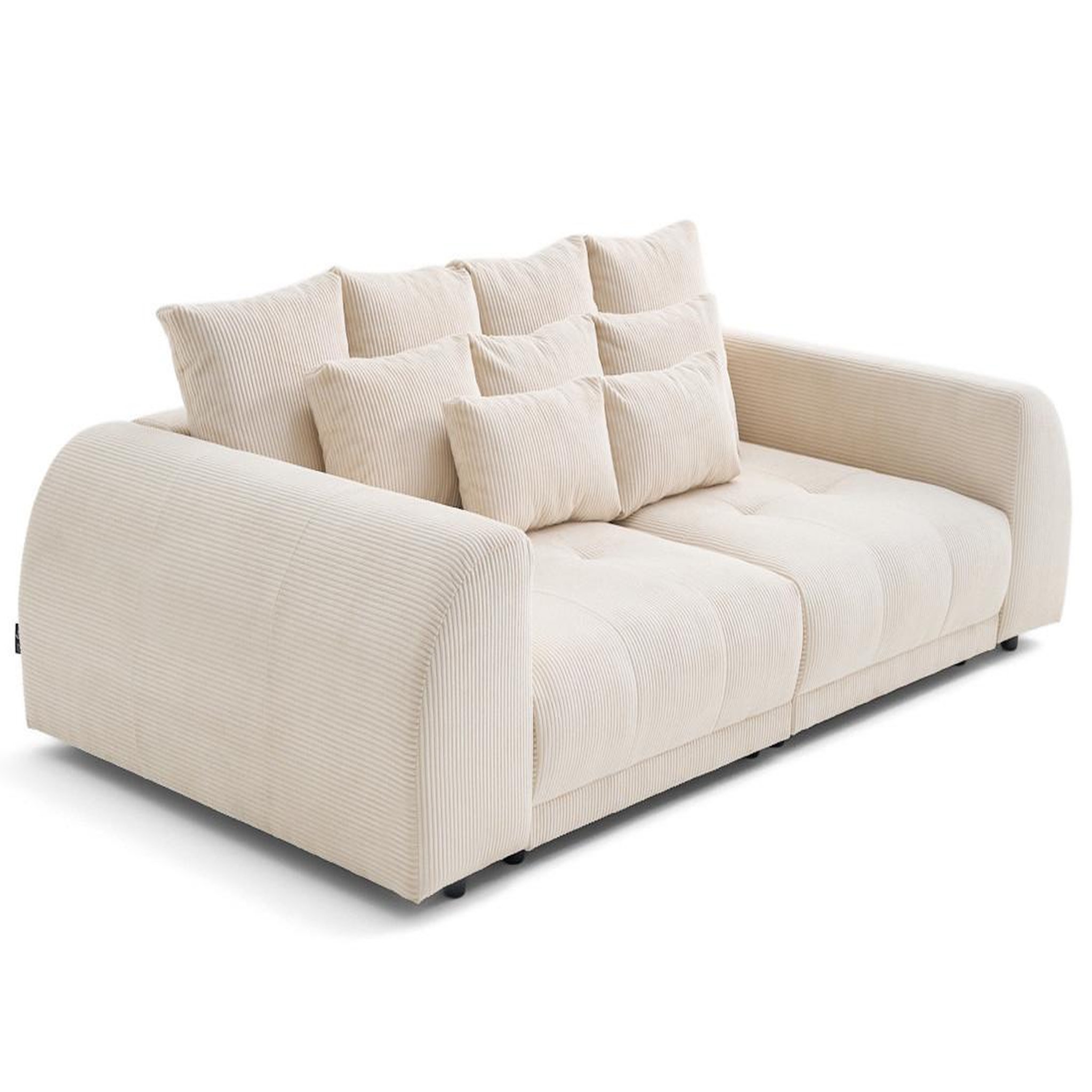 Voir la diapositive 6 : LISA DESIGN Amadora - canapé droit 4 places en velours côtelé