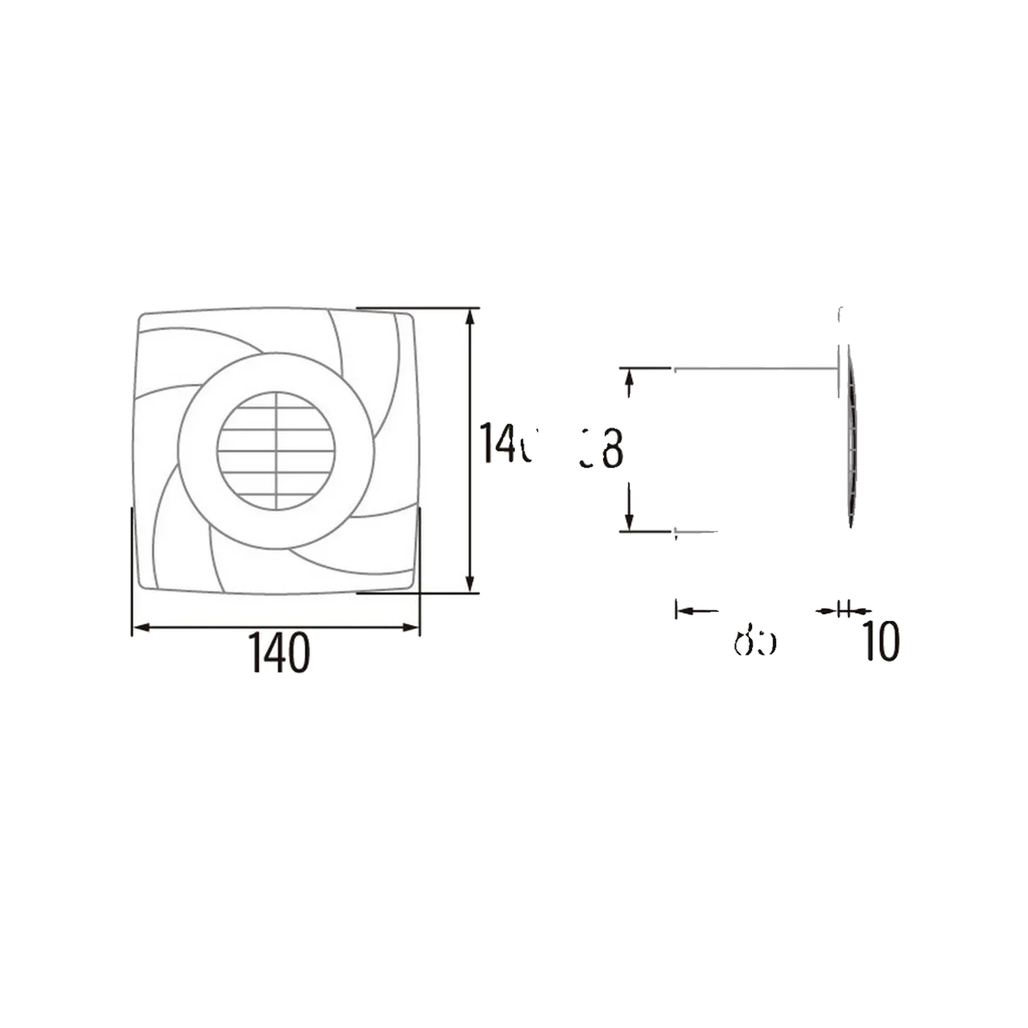 Voir la diapositive 6 : CAT Extracteur d'air Cata b-10 plus avec minuterie 15 W