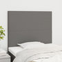 Voir la diapositive 1 : VIDAXL Tetes de lit 2 pcs Gris fonce 80x5x78/88 cm Tissu