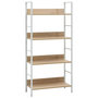 Voir la diapositive 1 : VIDAXL Bibliotheque a 4 niveaux chene 60x27,6x124,5 cm bois ingenierie
