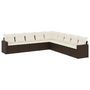 Voir la diapositive 2 : VIDAXL Salon de jardin avec coussins 9 pcs marron resine tressee