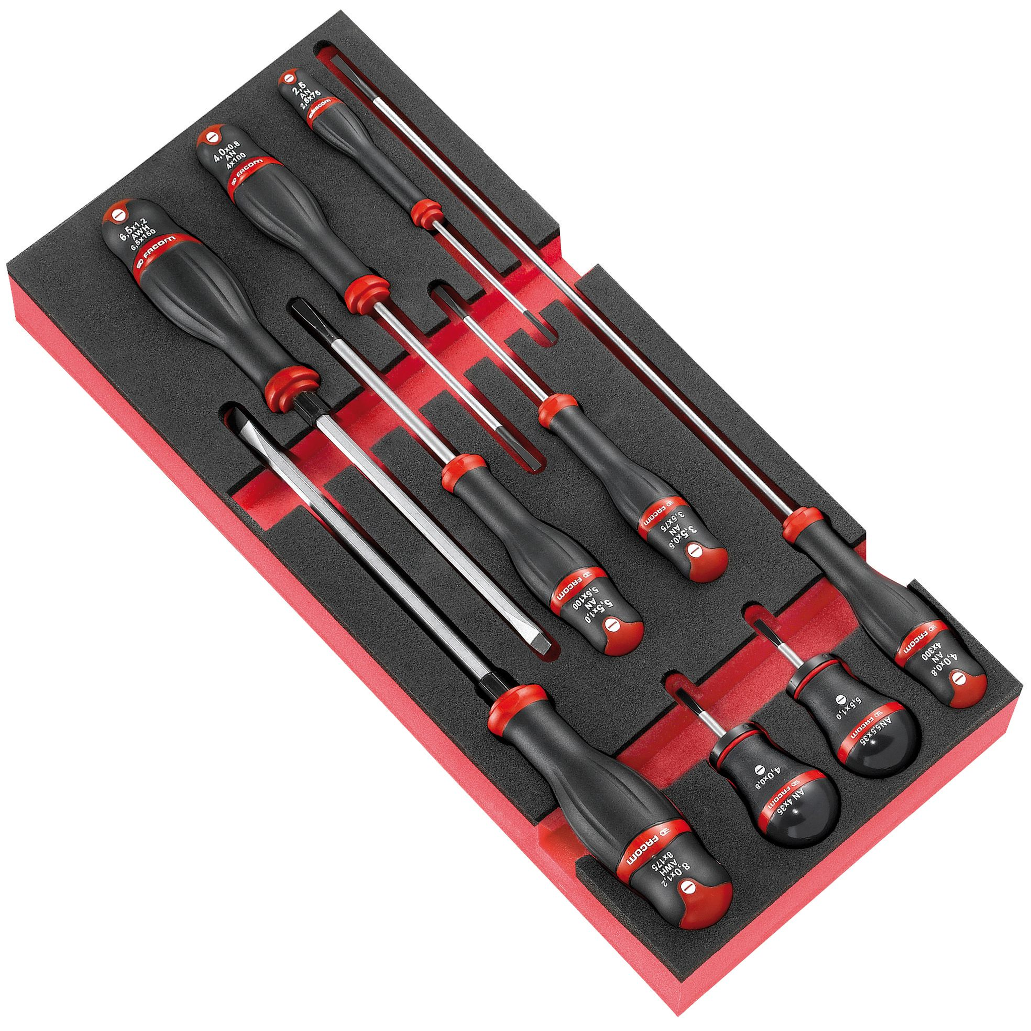 FACOM Modules de 9 tournevis protwist® en plateau mousse