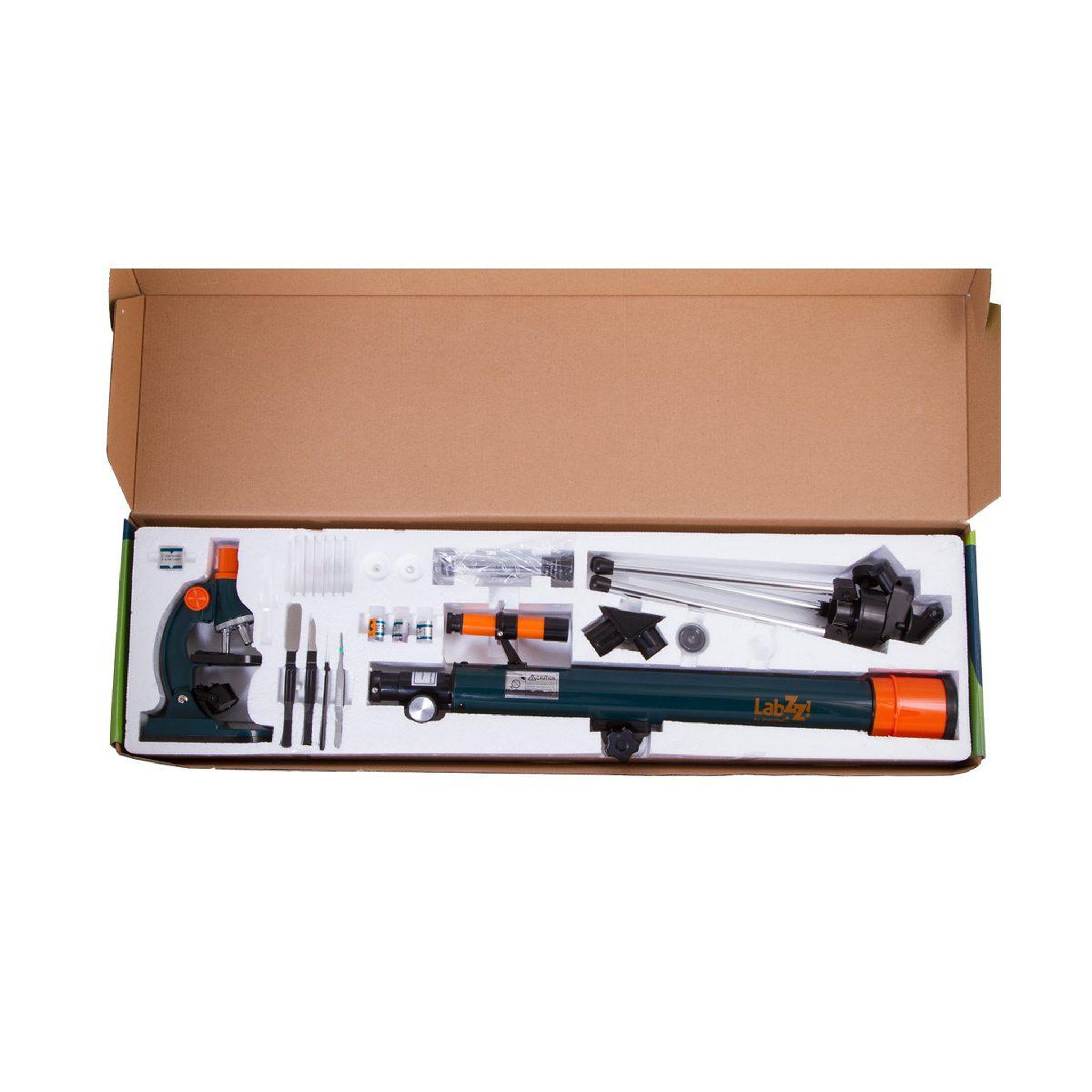 Voir la diapositive 2 : LABZZ Kit microscope et telescope levenhuk  mt2