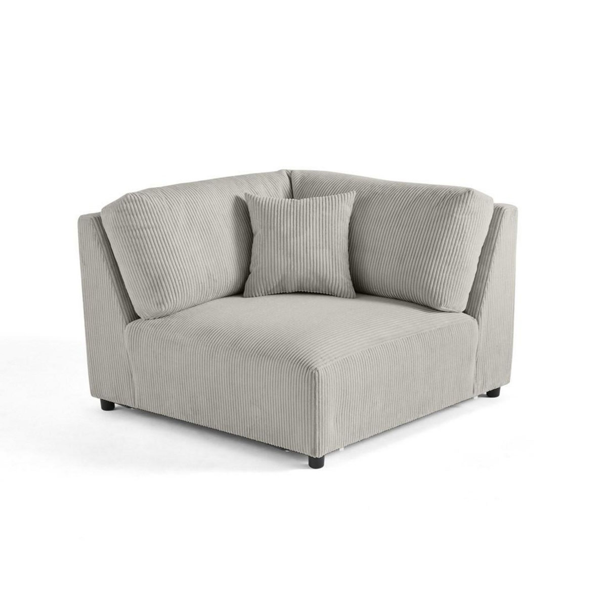 LISA DESIGN Garance - module d'assise d'angle réversible - en velours côtelé