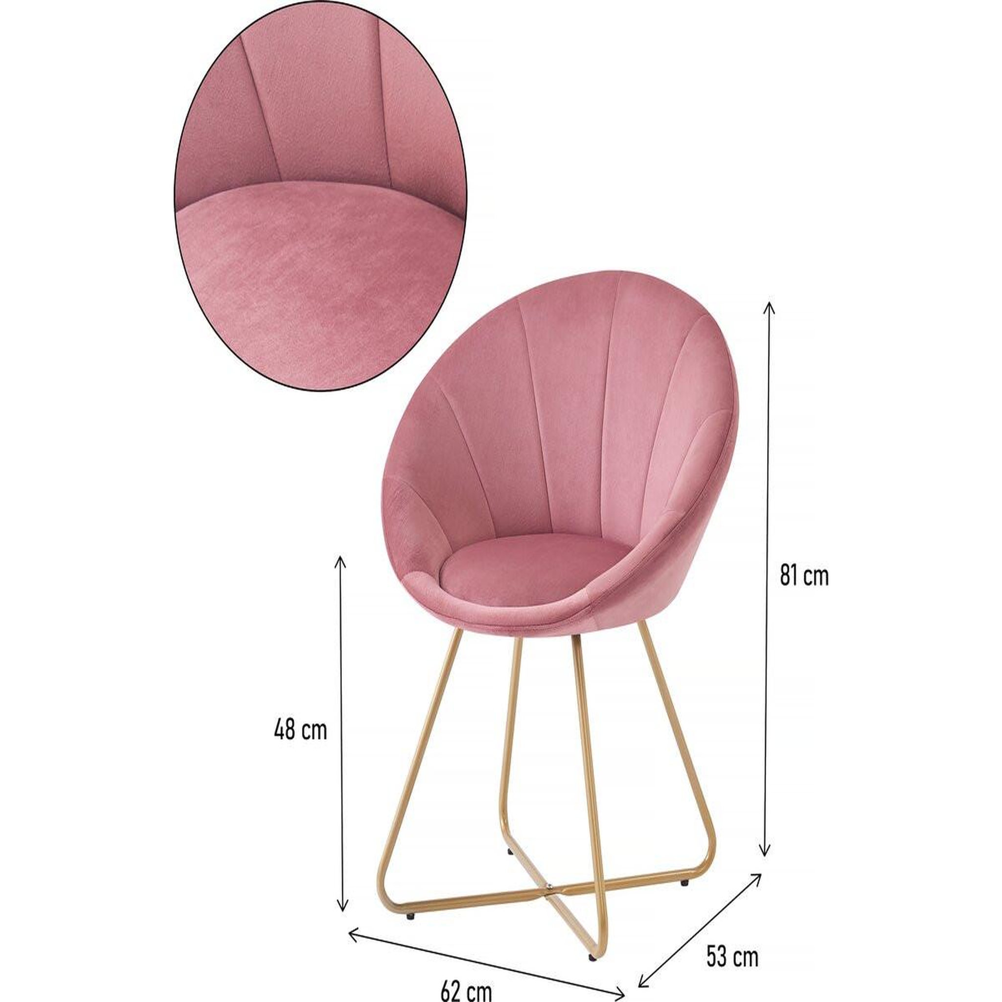 Voir la diapositive 3 : Habitat et Jardin Lot de 2 chaises de la salle a manger en velours  Rosalie  - Gris
