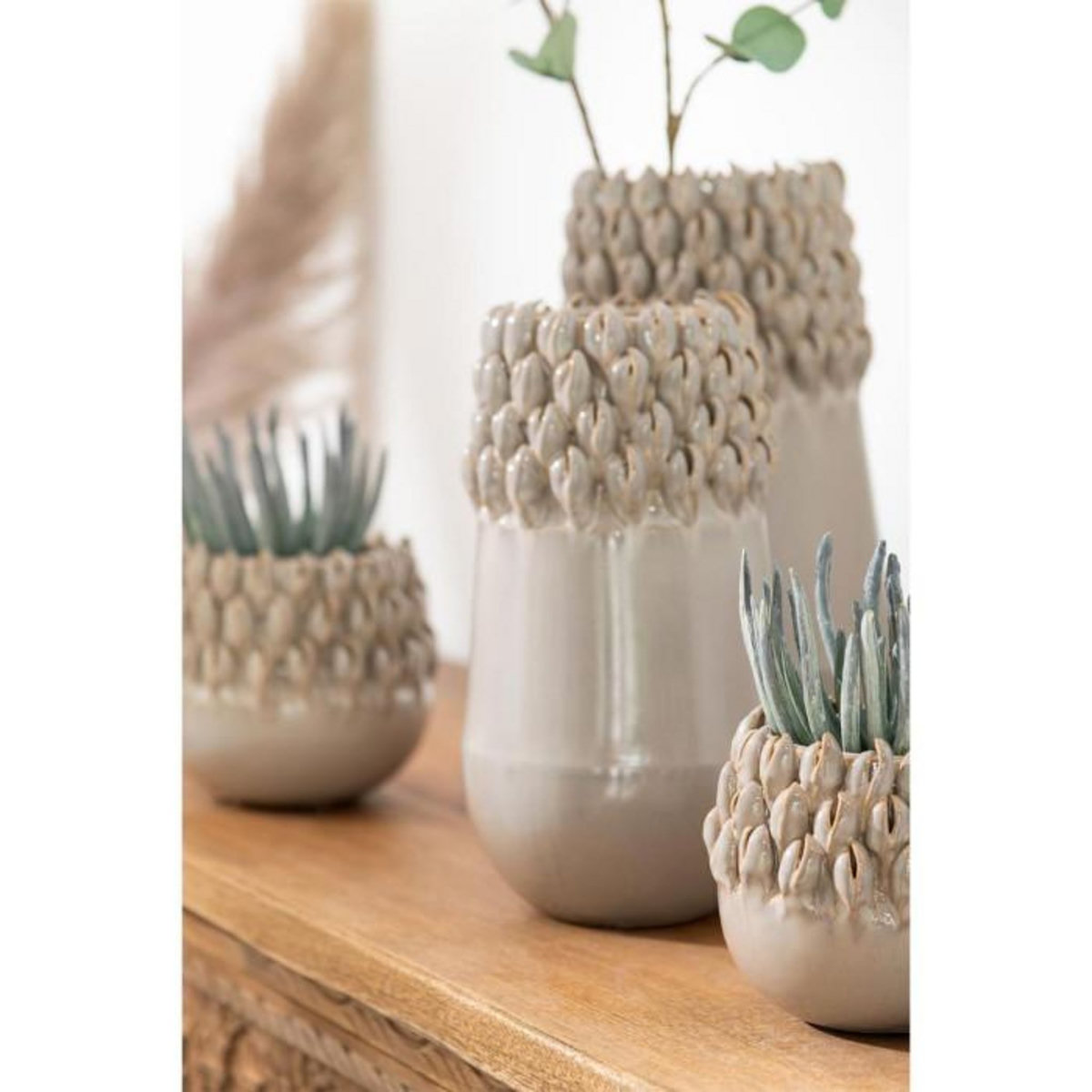 Paris Prix Cache-Pot  Ibiza Céramique  11cm Gris