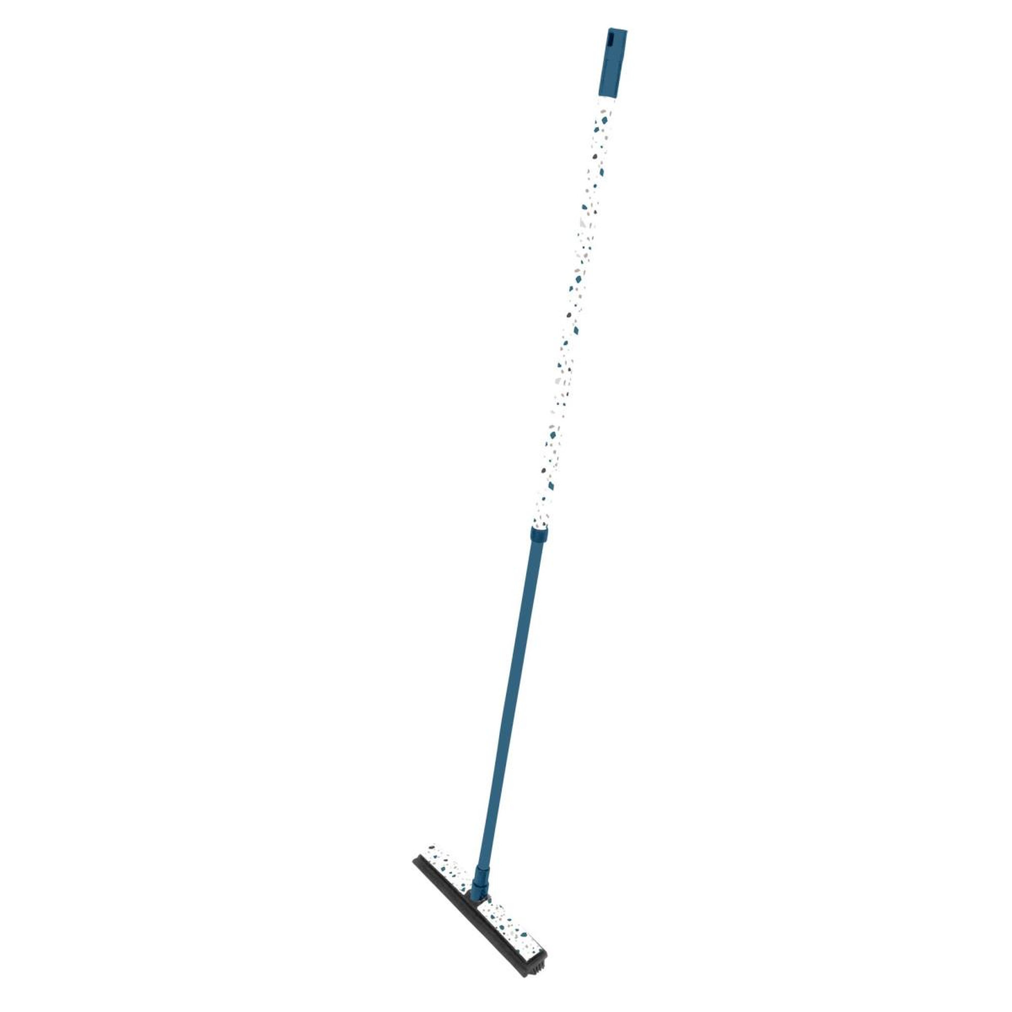 HOMEA Balai à Poils  Terrazzo  130cm Blanc & Bleu