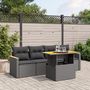 Voir la diapositive 1 : VIDAXL Salon de jardin 5 pcs avec coussins noir resine tressee