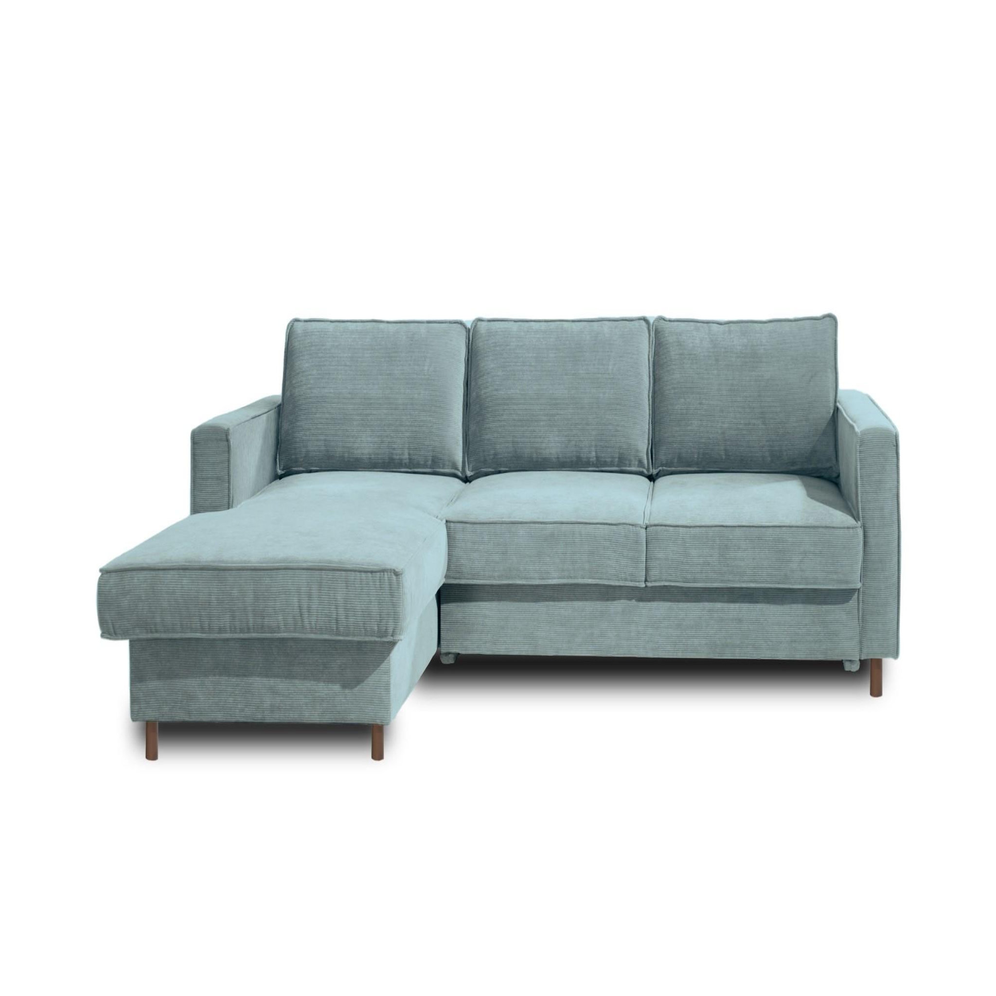 Voir la diapositive 1 : BEST MOBILIER Jake - canapé d'angle gauche - convertible avec coffre - 4 places - en velours côtelé