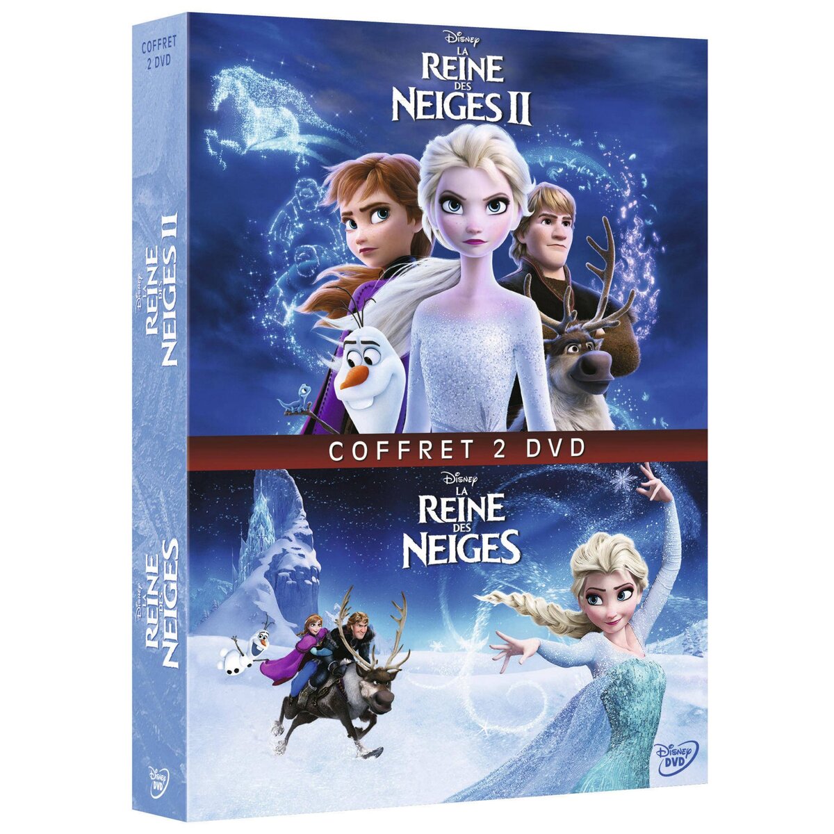 Coffret La Reine des Neiges 1 et 2 DVD pas cher Auchan.fr