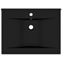 Voir la diapositive 3 : VIDAXL Lavabo avec trou de robinet Noir mat 60x46 cm Ceramique