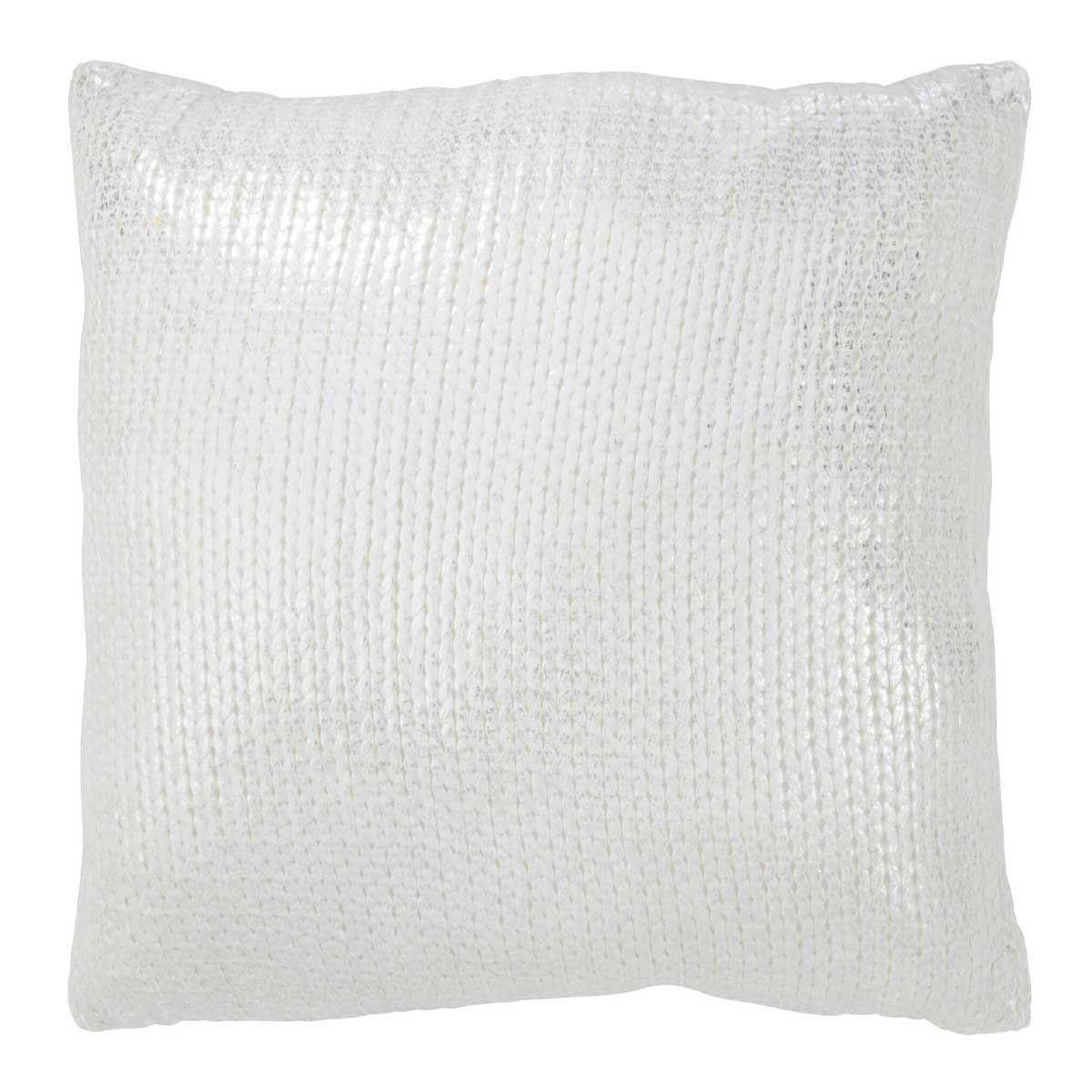 J-LINE Coussin déco  métallic  45x45cm argent
