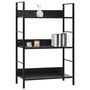 Voir la diapositive 2 : VIDAXL Bibliotheque a 3 niveaux noir 60x27,6x90,5 cm bois d'ingenierie