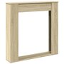 Voir la diapositive 2 : VIDAXL Cadre de cheminee chene sonoma 100x20x100 cm bois d'ingenierie