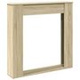 Voir la diapositive 2 : VIDAXL Cadre de cheminee chene sonoma 100x20x100 cm bois d'ingenierie