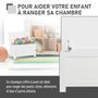 Voir la diapositive 5 : HOMCOM HOMCOM Coffre malle de rangement 81L x 40l x 46H cm MDF blanc