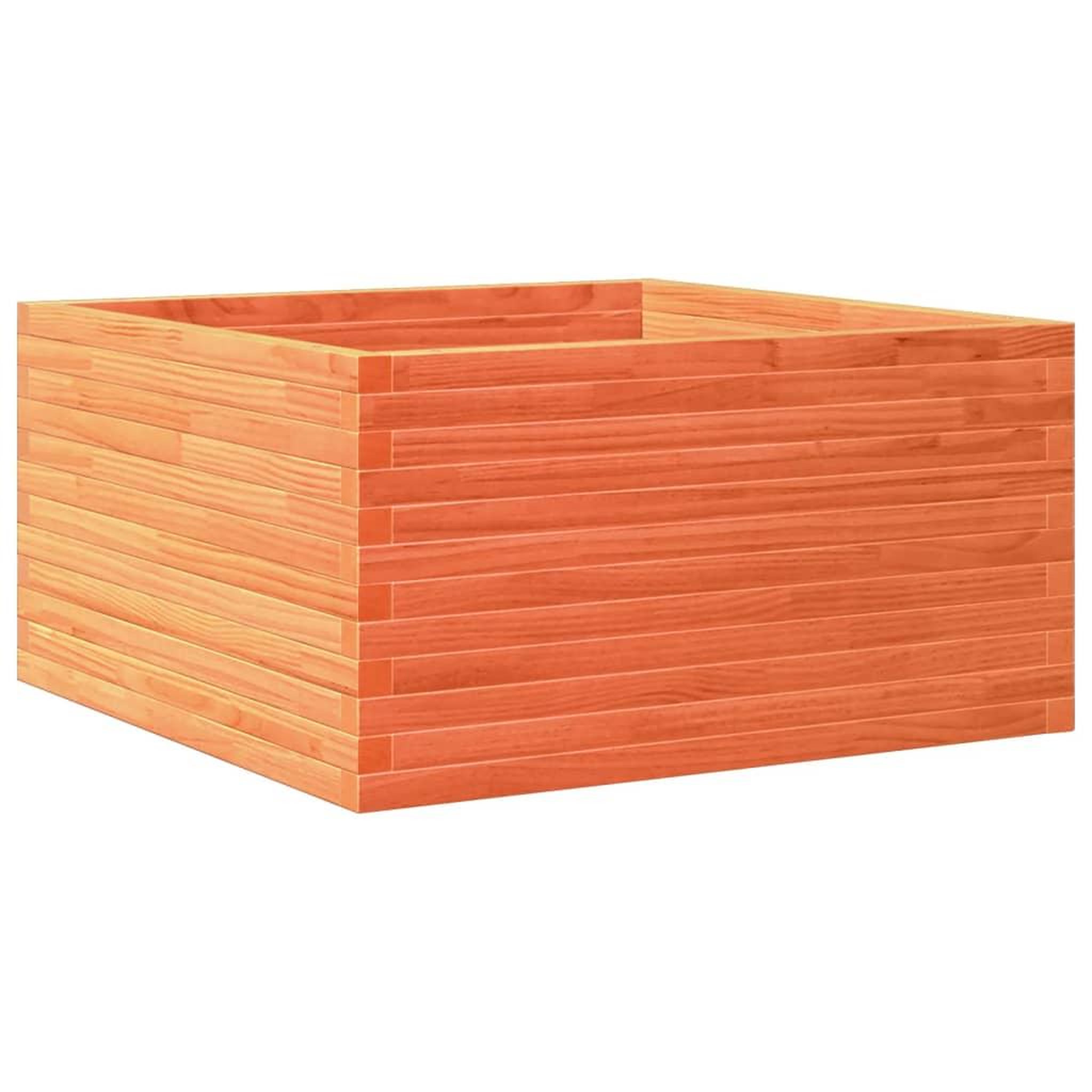 Voir la diapositive 2 : VIDAXL Jardiniere cire marron 90x90x46 cm bois de pin massif