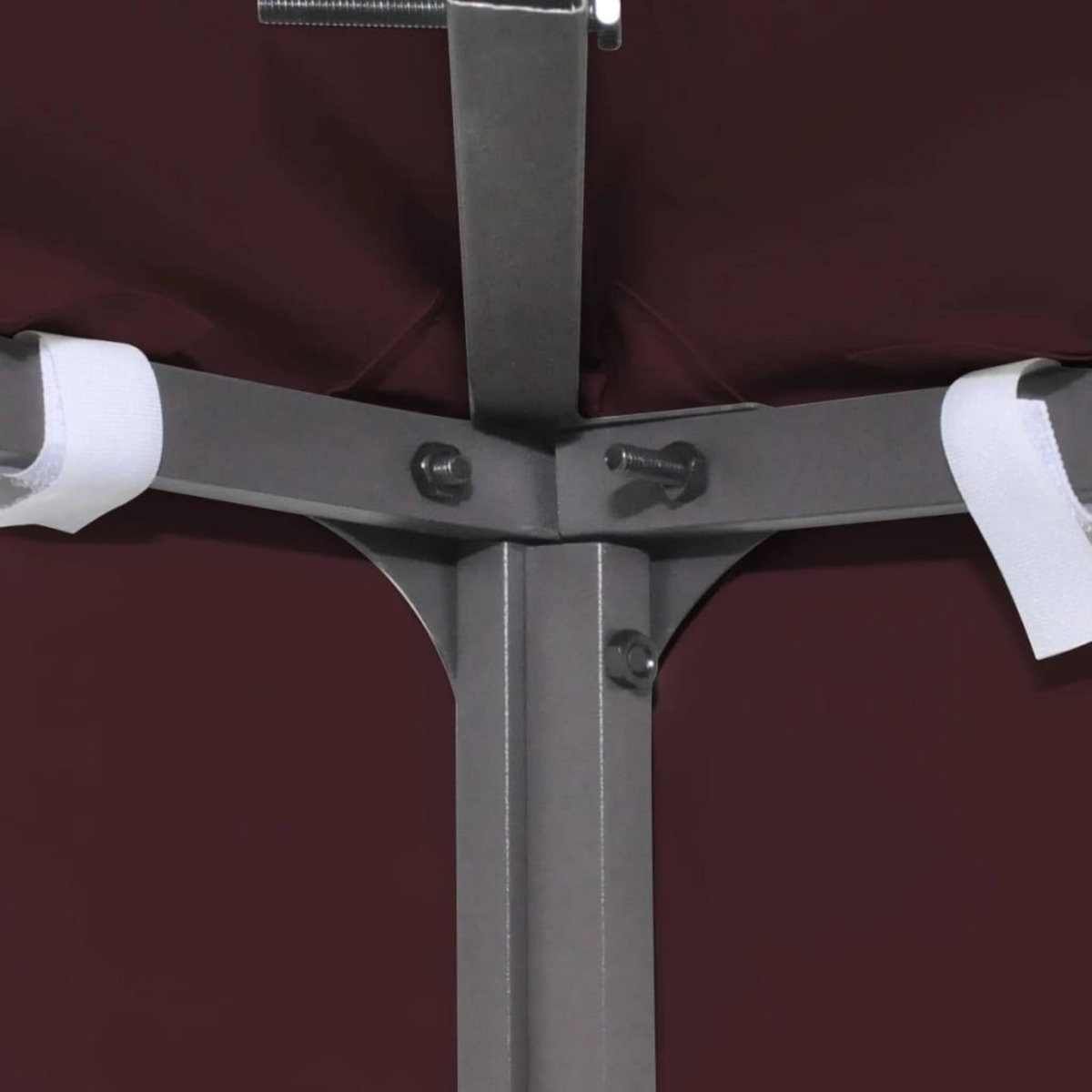 VIDAXL Toile superieure double de belvedere 310 g/m^2 3x3 m Bordeaux