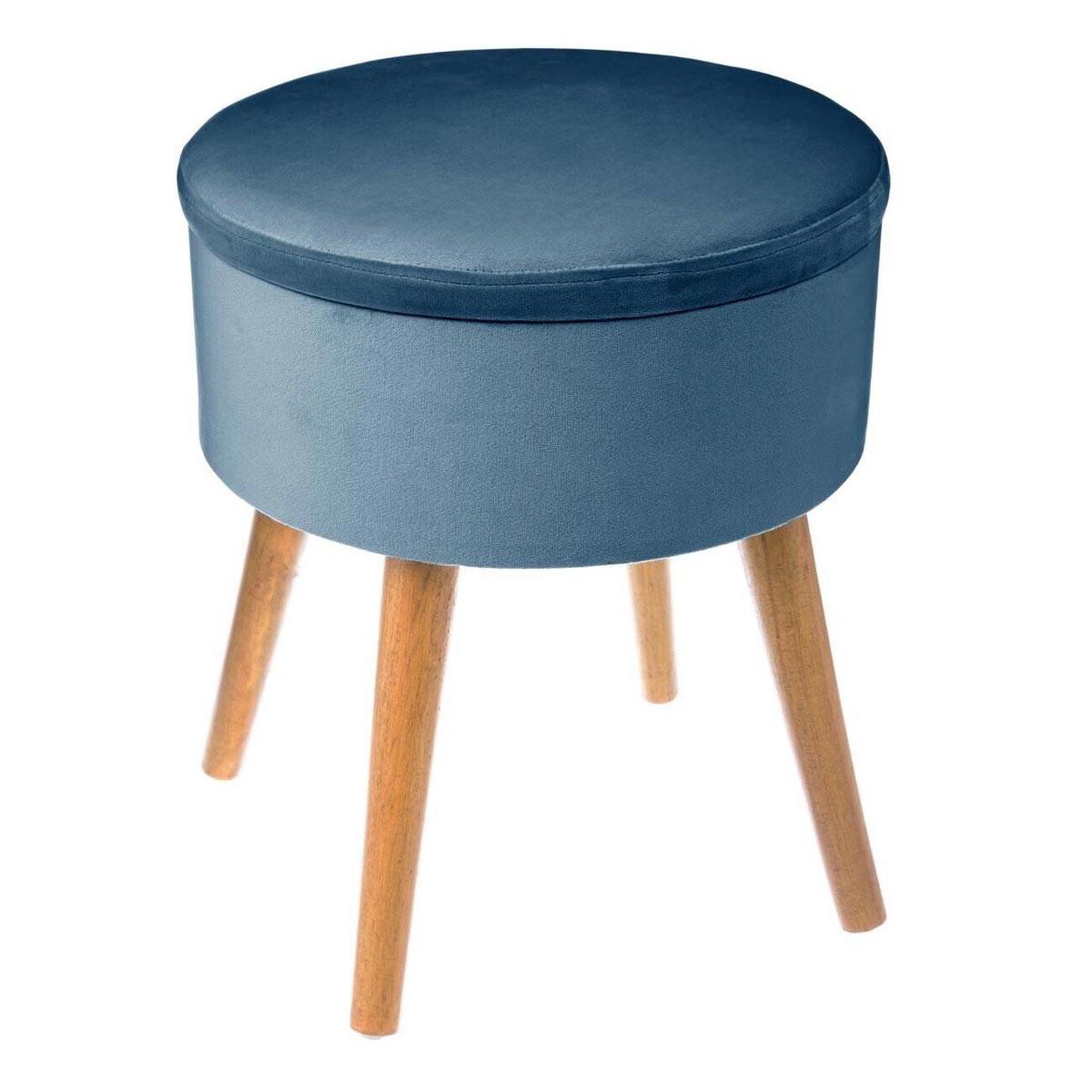 ATMOSPHERA Tabouret coffre scandinave  tess  44cm bleu