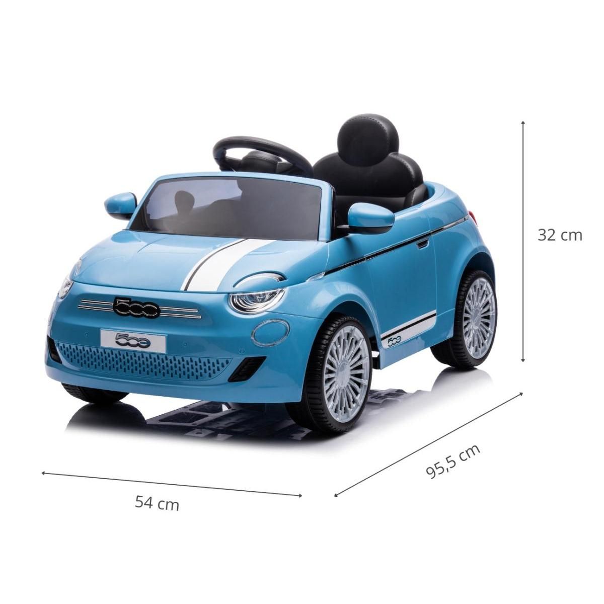 MILLY MALLY Voiture electrique Fiat 500e Bleu