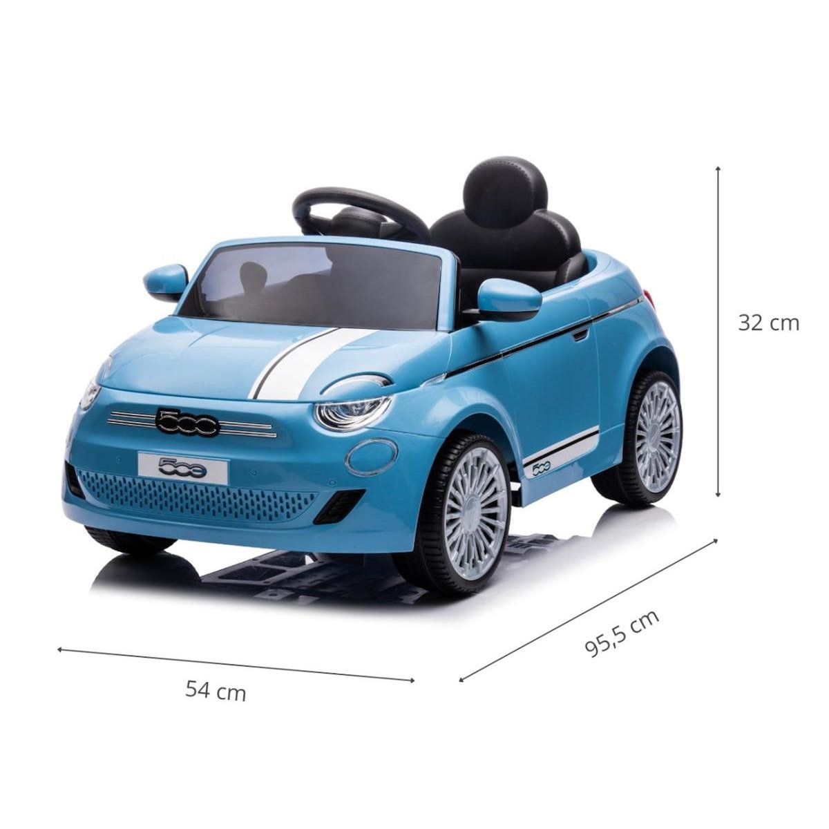 MILLY MALLY Voiture electrique Fiat 500e Bleu
