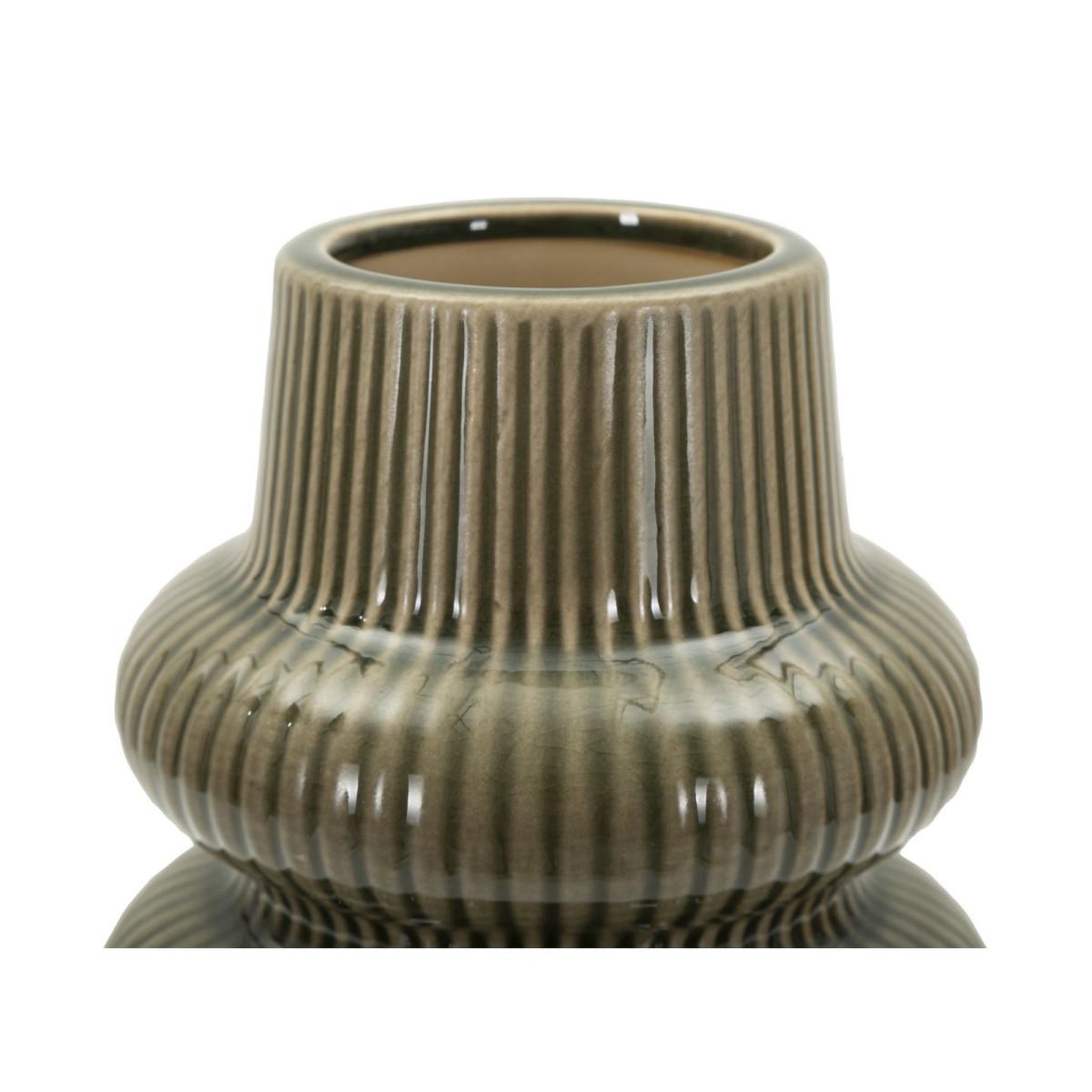 Voir la diapositive 3 : Paris Prix Vase design en céramique  armony  25cm vert