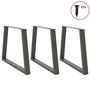 Voir la diapositive 3 : VIDAXL Pieds de table a manger forme de V 3 pcs 100x(72-73,3) cm acier