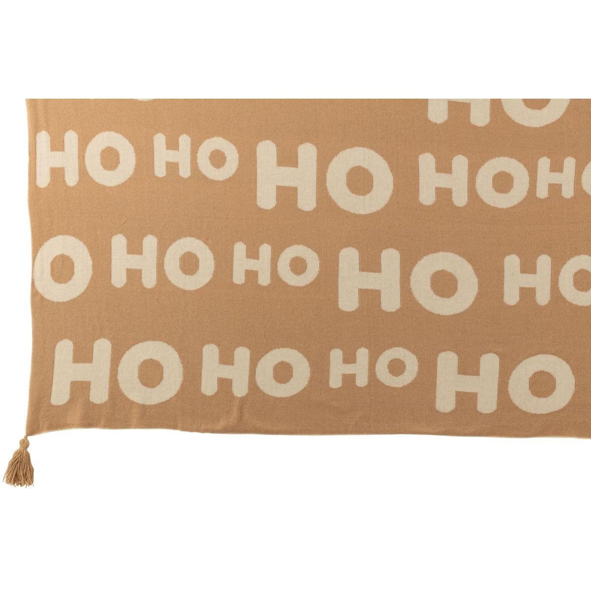 Paris Prix Plaid de Noël  Hohoho  130x170cm Beige