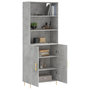 Voir la diapositive 3 : VIDAXL Buffet haut Gris beton 69,5x34x180 cm Bois d'ingenierie