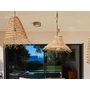 Voir la diapositive 4 : Lumisky Suspension extérieur GAIA Beige Fibre naturelle D60CM