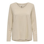Only T shirt  Femme Only Harly ML. Coloris disponibles : Beige