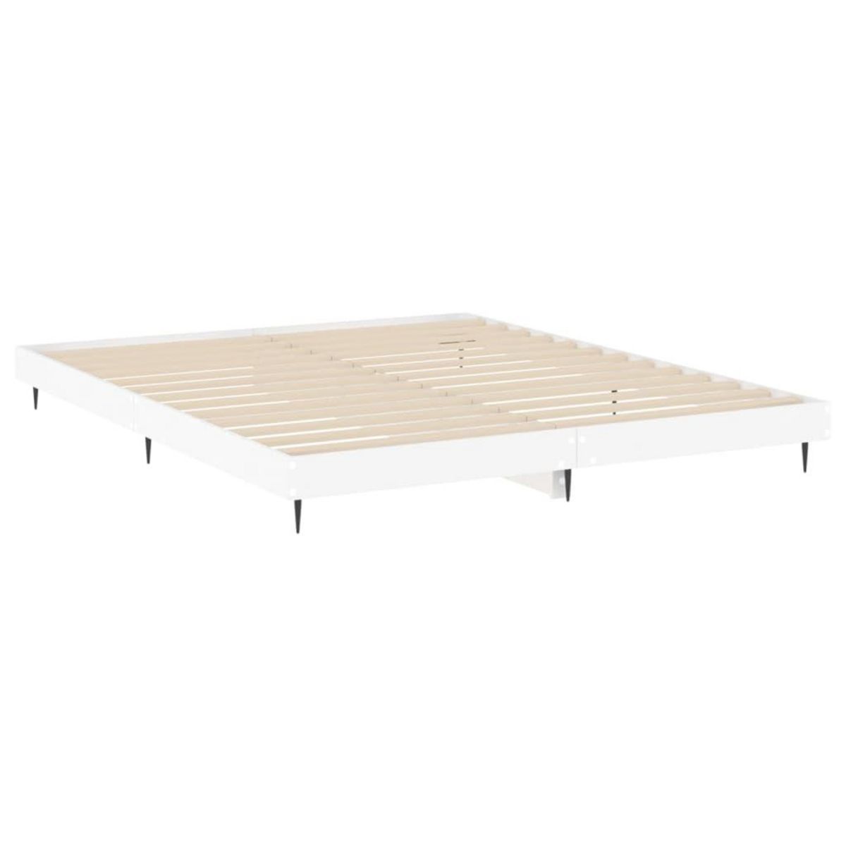 VIDAXL Cadre de lit sans matelas blanc 160x200 cm bois d'ingenierie